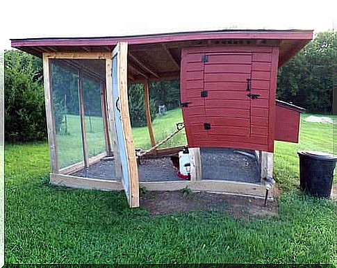 Chicken coop in the garden